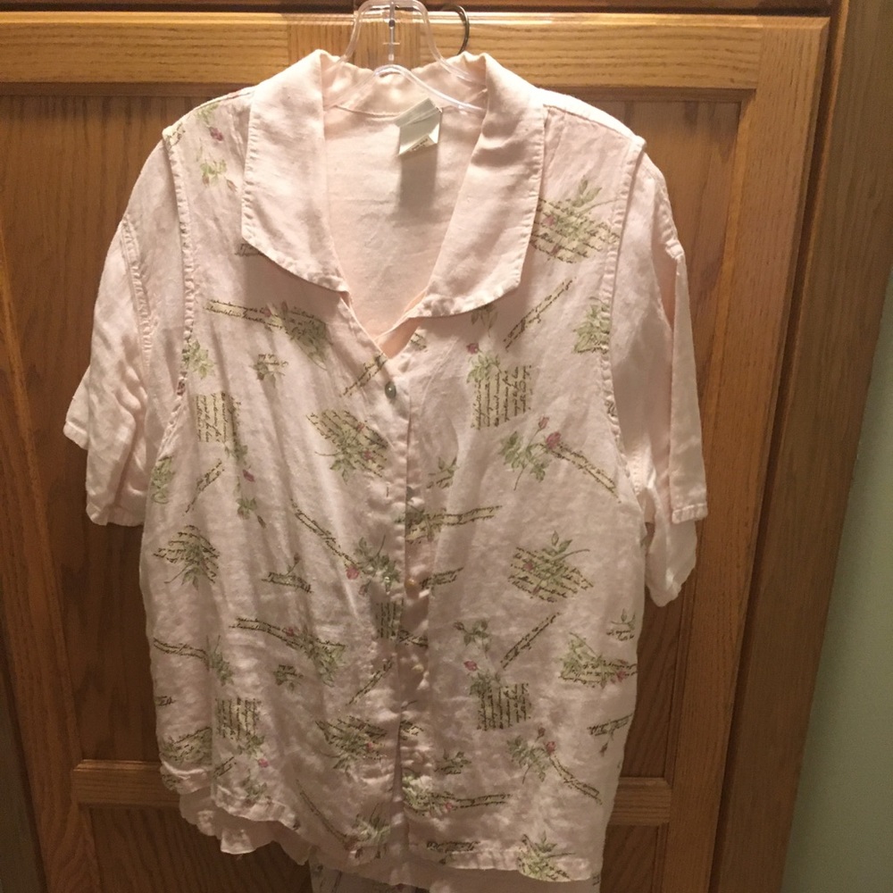 Mare Ware linen 3 piece set: vest shirt and skirt
